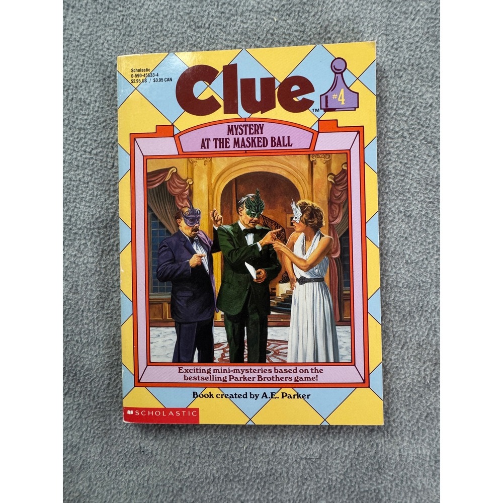 Clue Mystery at the Masked Ball #4 A.E. Parker Scholastic Paperback Vintage 1992
